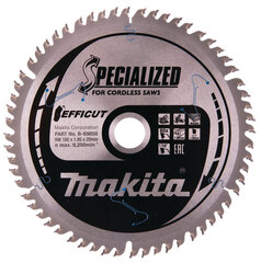 Отрезной диск Makita Efficut T60 165x20 мм, 10° цена и информация | Механические инструменты | hansapost.ee
