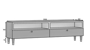 TV-alus Includo, 200x40x55 cm, sinine price and information | Television bases | hansapost.ee