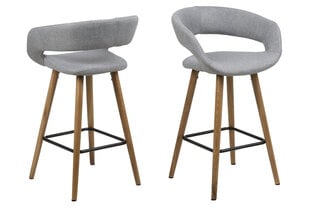 Комплект из 2-х барных стульев Grace, серый/цвета дуба цена и информация | Стулья для кухни и столовой | hansapost.ee