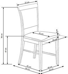 2-tooli komplekt Sylwek 1, hall/valge цена и информация | Стулья для кухни и столовой | hansapost.ee
