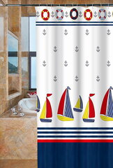 Текстильные шторы для ванны 180x180 см "Benedomo" цена и информация | Аксессуары для ванной комнаты | hansapost.ee