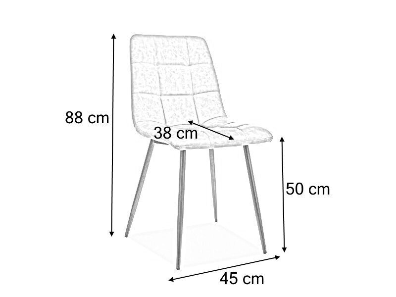 4 tooli komplekt Signal Meble Look, hall цена и информация | Köögitoolid, söögitoolid | hansapost.ee