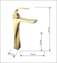 Mexen valamusegisti Estrella high gold цена и информация | Смесители | hansapost.ee