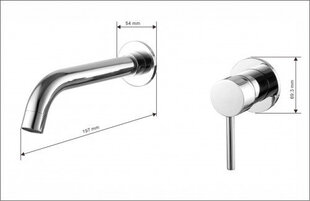 Mexen peidetud valamusegisti Alma chrome цена и информация | Смесители | hansapost.ee