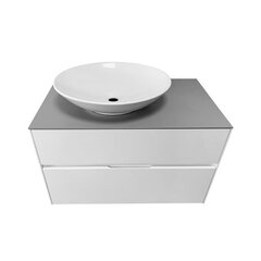 Шкафчик для ванной с умывальником LYFCO, белый/серый цвет цена и информация | Шкафчики для ванной | hansapost.ee