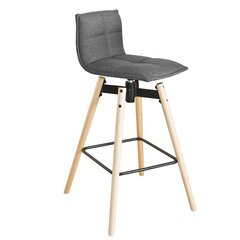 Барный стул SoBuy FST45-DG, серый/коричневый цена и информация | Стулья для кухни и столовой | hansapost.ee