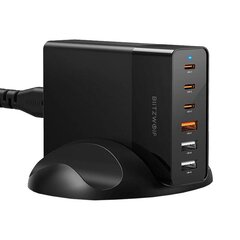 Wall charger Blitzwolf BW-S25, 75W, 3x USB + 3x USB-C (black) цена и информация | BlitzWolf Мобильные телефоны, Фото и Видео | hansapost.ee