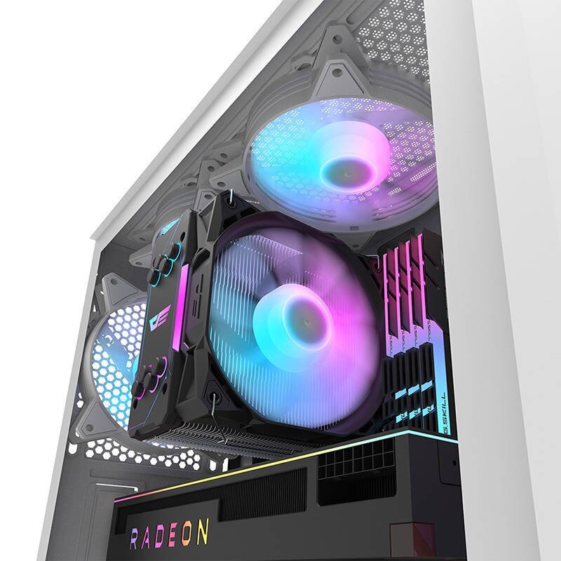 Computer Case Darkflash DK352 Plus with 4 fans (Black & White) цена и информация | Arvutikorpused | hansapost.ee