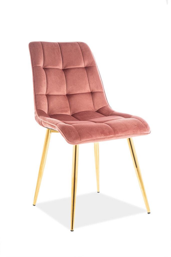 4 tooli komplekt Signal Meble Chic, roosa/kuldne цена и информация | Köögitoolid, söögitoolid | hansapost.ee
