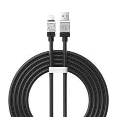 Baseus Кабель для быстрой зарядки Baseus USB-A на Lightning CoolPlay Series 2 м, 2,4 А (черный) цена и информация | Borofone 43757-uniw | hansapost.ee