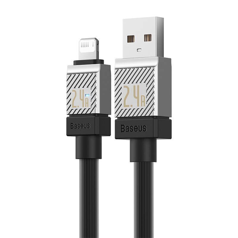 Baseus Kiirlaadimiskaabel Baseus USB-A kuni Lightning CoolPlay seeria 2m, 2,4A (must) цена и информация | Mobiiltelefonide kaablid | hansapost.ee
