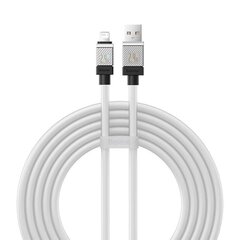 Baseus Kiirlaadimiskaabel Baseus USB-A kuni Lightning CoolPlay seeria 2m, 2,4A (valge) hind ja info | Mobiiltelefonide kaablid | hansapost.ee