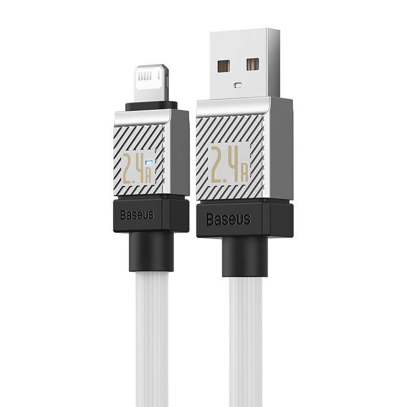 Baseus Kiirlaadimiskaabel Baseus USB-A kuni Lightning CoolPlay seeria 2m, 2,4A (valge) hind ja info | Mobiiltelefonide kaablid | hansapost.ee