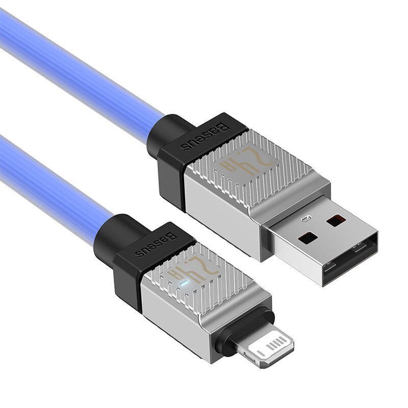 Baseus Kiirlaadimiskaabel Baseus USB-A kuni Lightning CoolPlay seeria 2m, 2,4A (sinine) hind ja info | Mobiiltelefonide kaablid | hansapost.ee