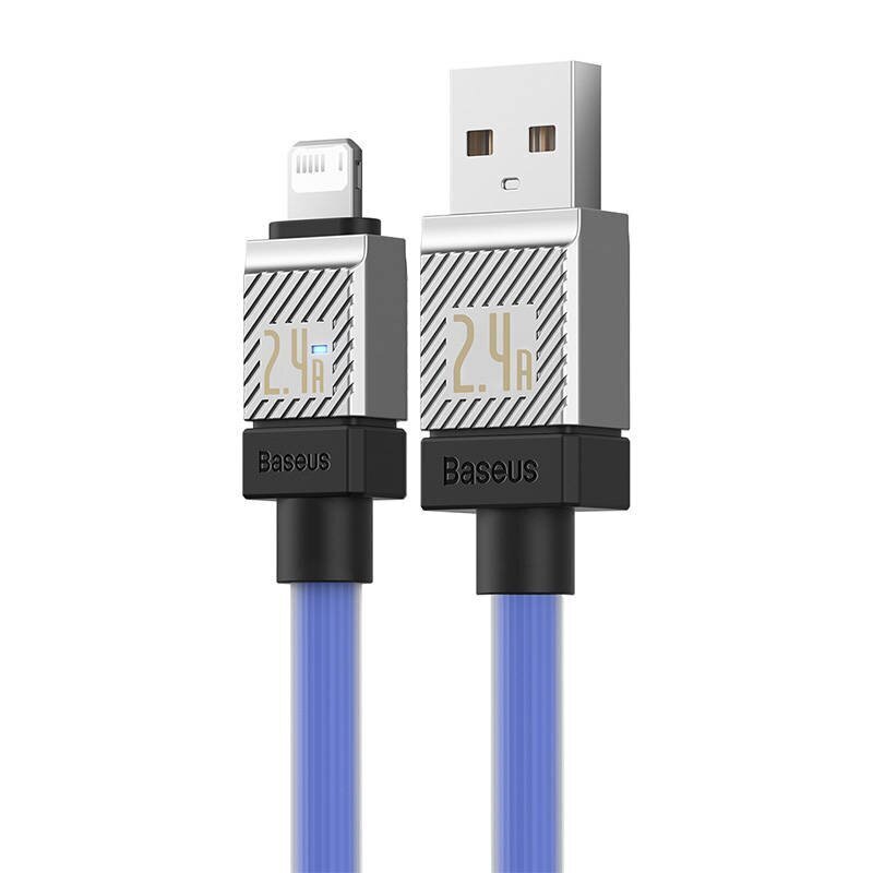 Baseus Kiirlaadimiskaabel Baseus USB-A kuni Lightning CoolPlay seeria 2m, 2,4A (sinine) hind ja info | Mobiiltelefonide kaablid | hansapost.ee