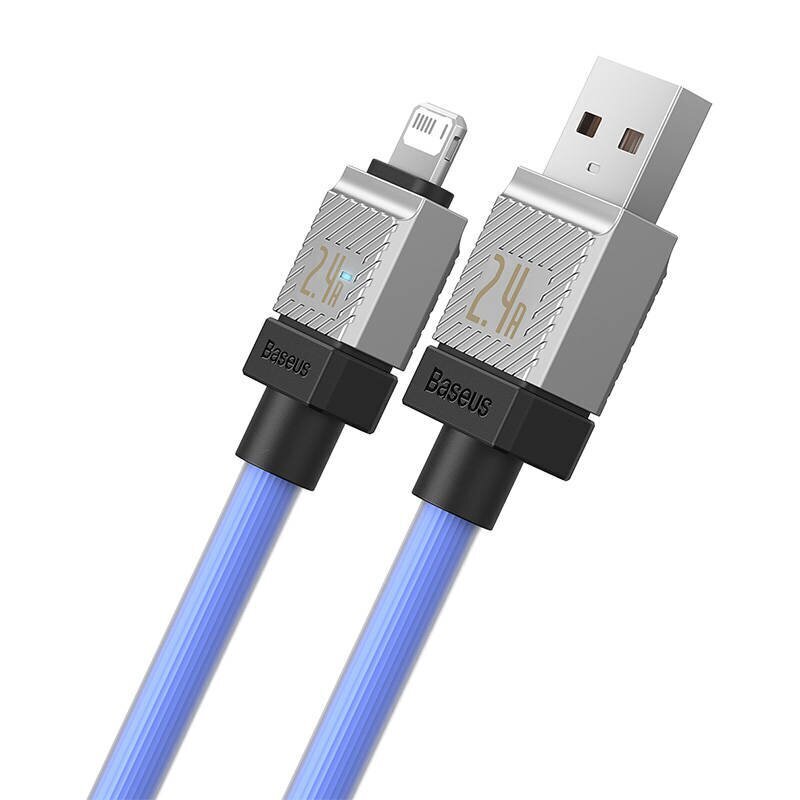 Baseus Kiirlaadimiskaabel Baseus USB-A kuni Lightning CoolPlay seeria 2m, 2,4A (sinine) hind ja info | Mobiiltelefonide kaablid | hansapost.ee