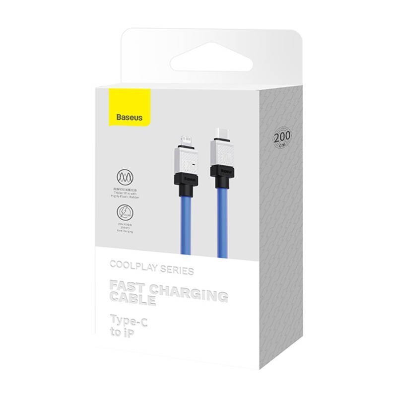 Baseus Kiirlaadimiskaabel Baseus USB-C kuni Coolplay seeria 2 m, 20 W (lilla) hind ja info | Mobiiltelefonide kaablid | hansapost.ee