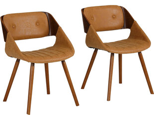 Комплект из 2-х стульев Notio Living Larson, коричневый цена и информация | Стулья для кухни и столовой | hansapost.ee