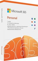 Microsoft 365 Personal 1 x лицензия Подписка Польский 1 год(а) цена и информация | Программное обеспечение для офиса | hansapost.ee