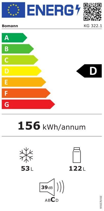 Bomann KG322.1W цена и информация | Külmkapid-külmikud | hansapost.ee