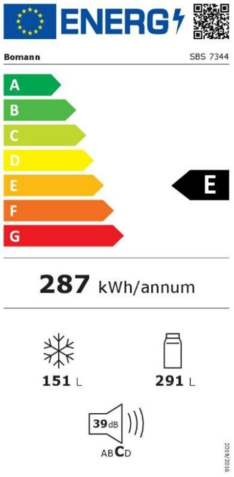 Bomann SBS7344IX цена и информация | Külmkapid-külmikud | hansapost.ee
