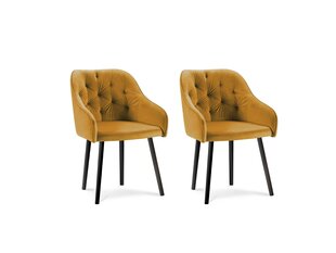 Комплект из 2-ух стульев Milo Casa Luisa, желтый цена и информация | Стулья для кухни и столовой | hansapost.ee
