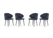 4-tooli komplekt Windsor and Co Nemesis, tumesinine цена и информация | Köögitoolid, söögitoolid | hansapost.ee