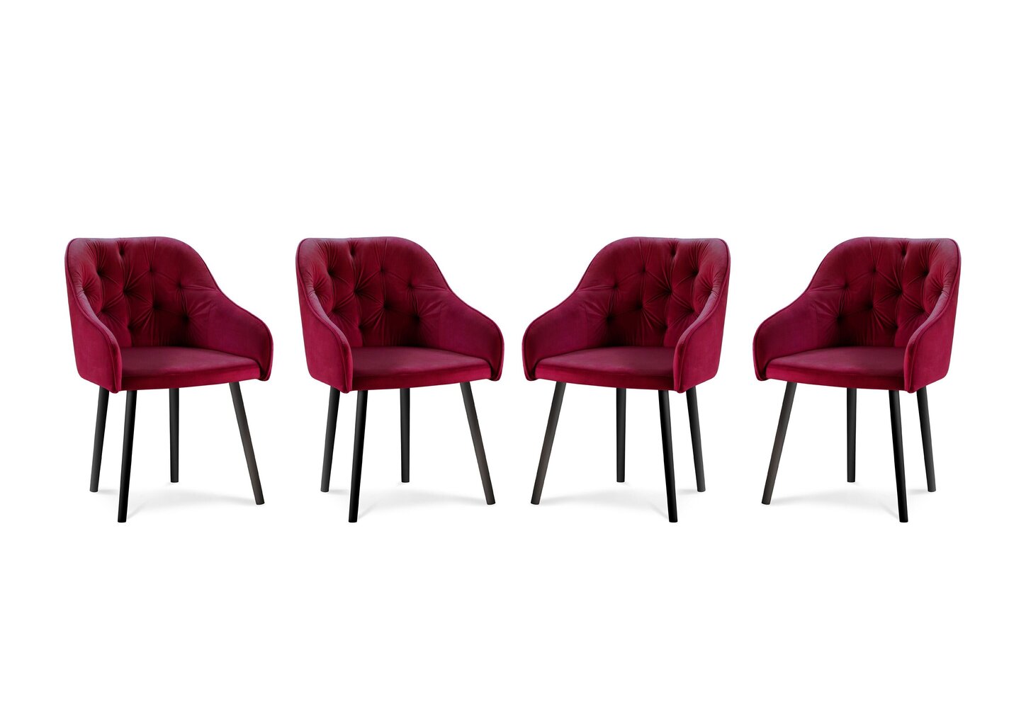 4-tooli komplekt Milo Casa Luisa, punane цена и информация | Köögitoolid, söögitoolid | hansapost.ee
