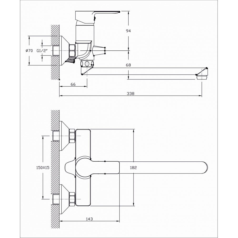 Vannisegisti B112-16L hind ja info | Vannitoa segistid | hansapost.ee