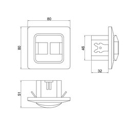 Sisseehitatud liikumisandur CR-16 max 500W 50/60Hz190°, IP20 цена и информация | Gtv Безопасность дома | hansapost.ee