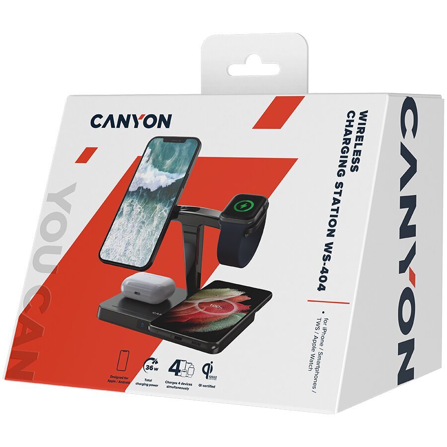 Canyon WS-404 4in1 цена и информация | Laadijad mobiiltelefonidele | hansapost.ee