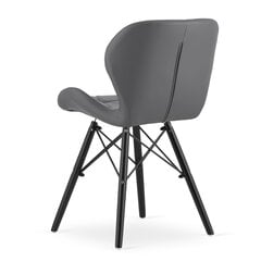 Набор из 4 стульев Lago, серый/черный цена и информация | Стулья для кухни и столовой | hansapost.ee