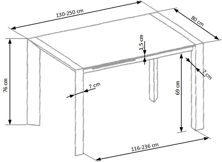 Söögilaud Stanford XL hind ja info | Köögilauad, söögilauad | hansapost.ee