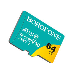 Borofone Mälukaart MicroSD 64GB SDHC Class10 95MB/s цена и информация | Карты памяти | hansapost.ee