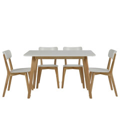 Обеденный стол Raven, белый/коричневый цена и информация | Кухонные и обеденные столы | hansapost.ee