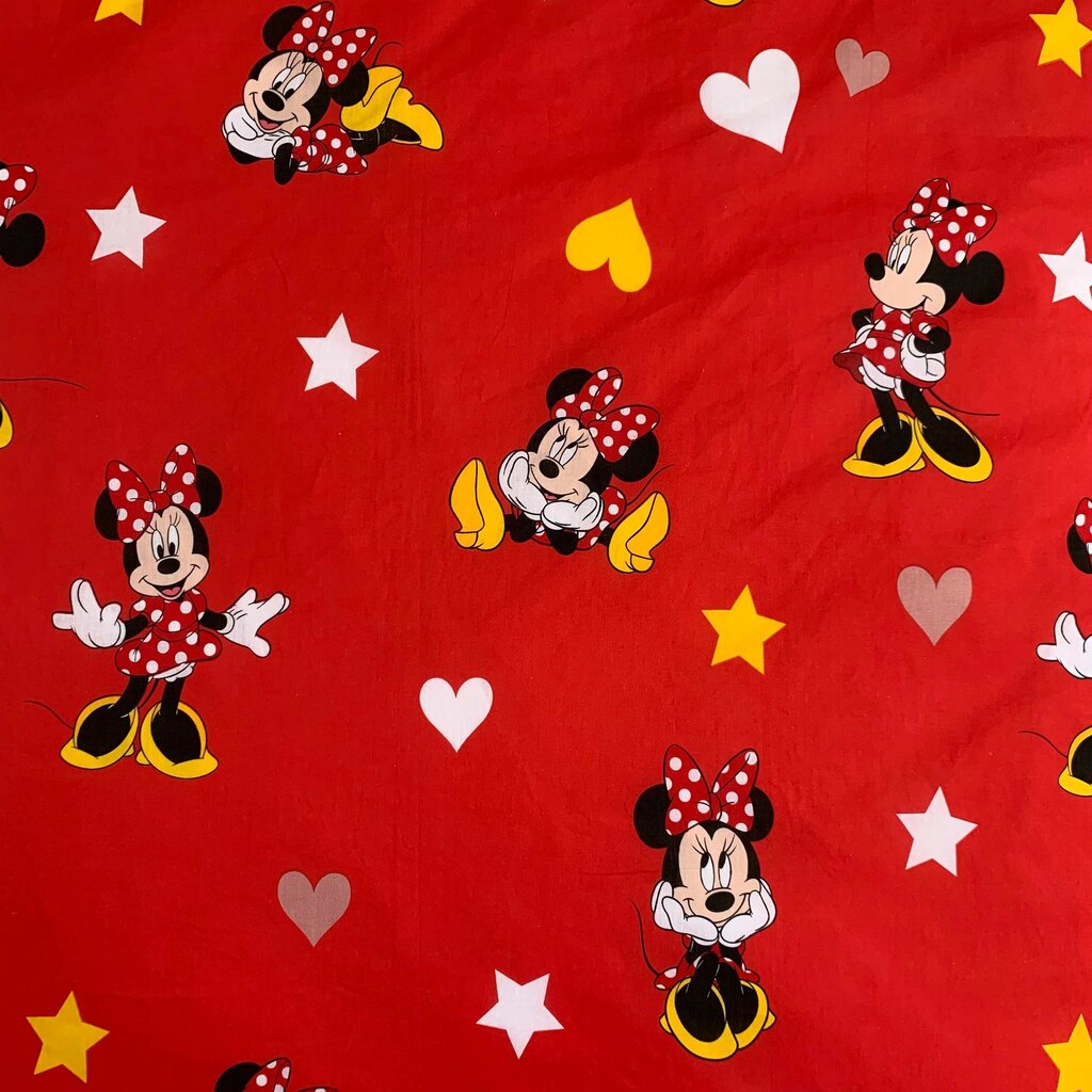 Voodipesukomplekt Minnie Red Heart, 140x200 cm, 2-osaline цена и информация | Laste voodipesu | hansapost.ee