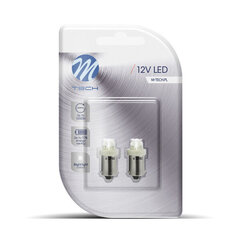 Blister 2x LED L013 - BA9s, 4LED, 3mm, valged M-TECH LED pirnid hind ja info | Autopirnid | hansapost.ee
