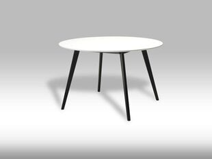 Laud, Life, 120x120 cm, valge/must hind ja info | Köögilauad, söögilauad | hansapost.ee