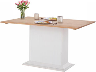 Стол Silas S 105, дубового/белого цвета цена и информация | Кухонные и обеденные столы | hansapost.ee