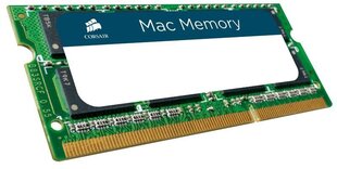 Corsair mälu 4GB DDR3 SO-DIMM 1333MHz Apple Qualified hind ja info | Operatiivmälu | hansapost.ee