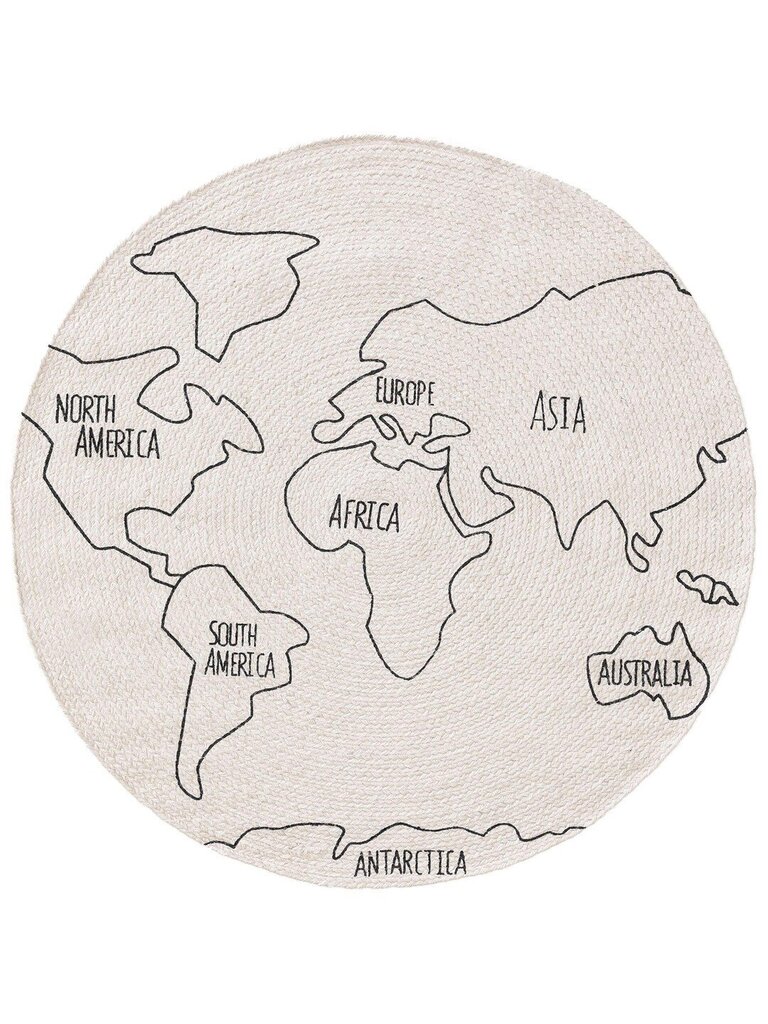 Benuta Laste vaip World Map, 115 cm hind ja info | Vaibad | hansapost.ee