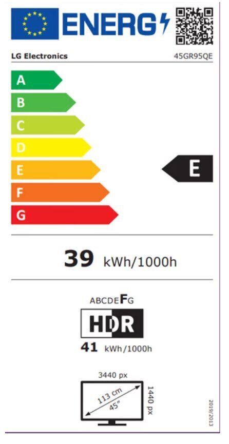 LG UltraGear 45GR95QE-B цена и информация | Monitorid | hansapost.ee