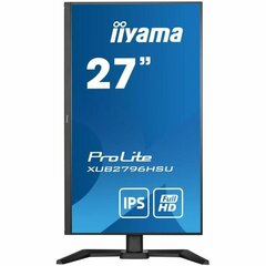 iiyama 68,6 см/27 дюймов (1920x1080) iiyama ProLite XUB2796HSU-B5 16:9 1 мс IPS HDMI DisplayPort USB 2.0 Поворотный динамик VESA FullHD Черный цена и информация | Мониторы | hansapost.ee