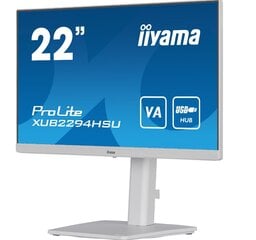 iiyama Монитор 21,5 дюйма XUB2294HSU-W2 VA, FHD, HDMI, DP, HAS (150 мм) USB3.0, 2x2 Вт цена и информация | Мониторы | hansapost.ee