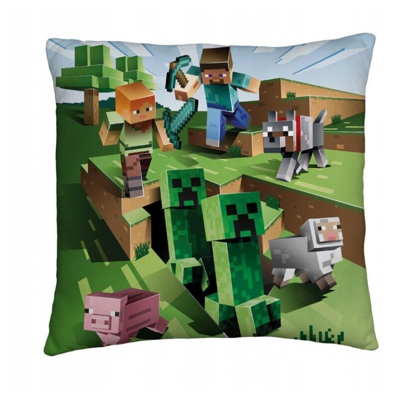 Laste dekoratiivne padi Minecraft, 40x40 cm цена и информация | Padjakatted ja dekoratiivpadjad | hansapost.ee