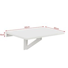Складной кухонный стол SoBuy FWT03-W, белый цена и информация | Кухонные и обеденные столы | hansapost.ee