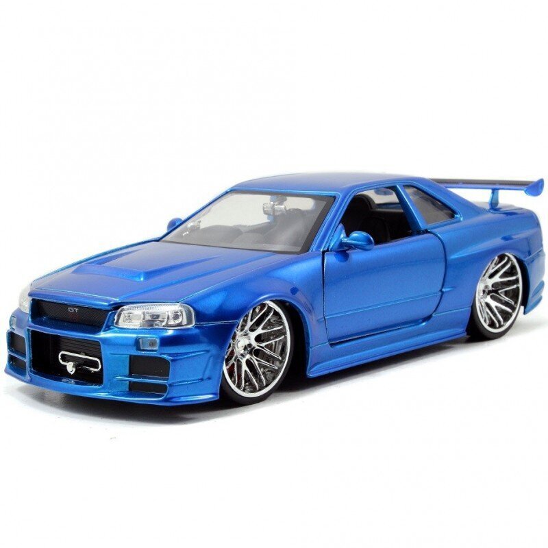 Auto Briani Nissan Skyline GT-R (BNR34) Fast & Furious hind ja info | Mänguasjad poistele | hansapost.ee