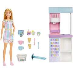 Barbie, Ice Cream Shopkeeper Playset, HCN46 hind ja info | Mänguasjad tüdrukutele | hansapost.ee