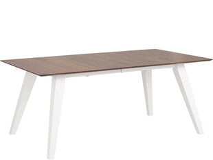 Раскладной обеденный стол Notio Living Roselle, коричневый/белый цена и информация | Кухонные и обеденные столы | hansapost.ee