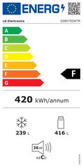 LG GSBV70SWTM Valge (179 x 91,2 cm) цена и информация | Холодильники | hansapost.ee